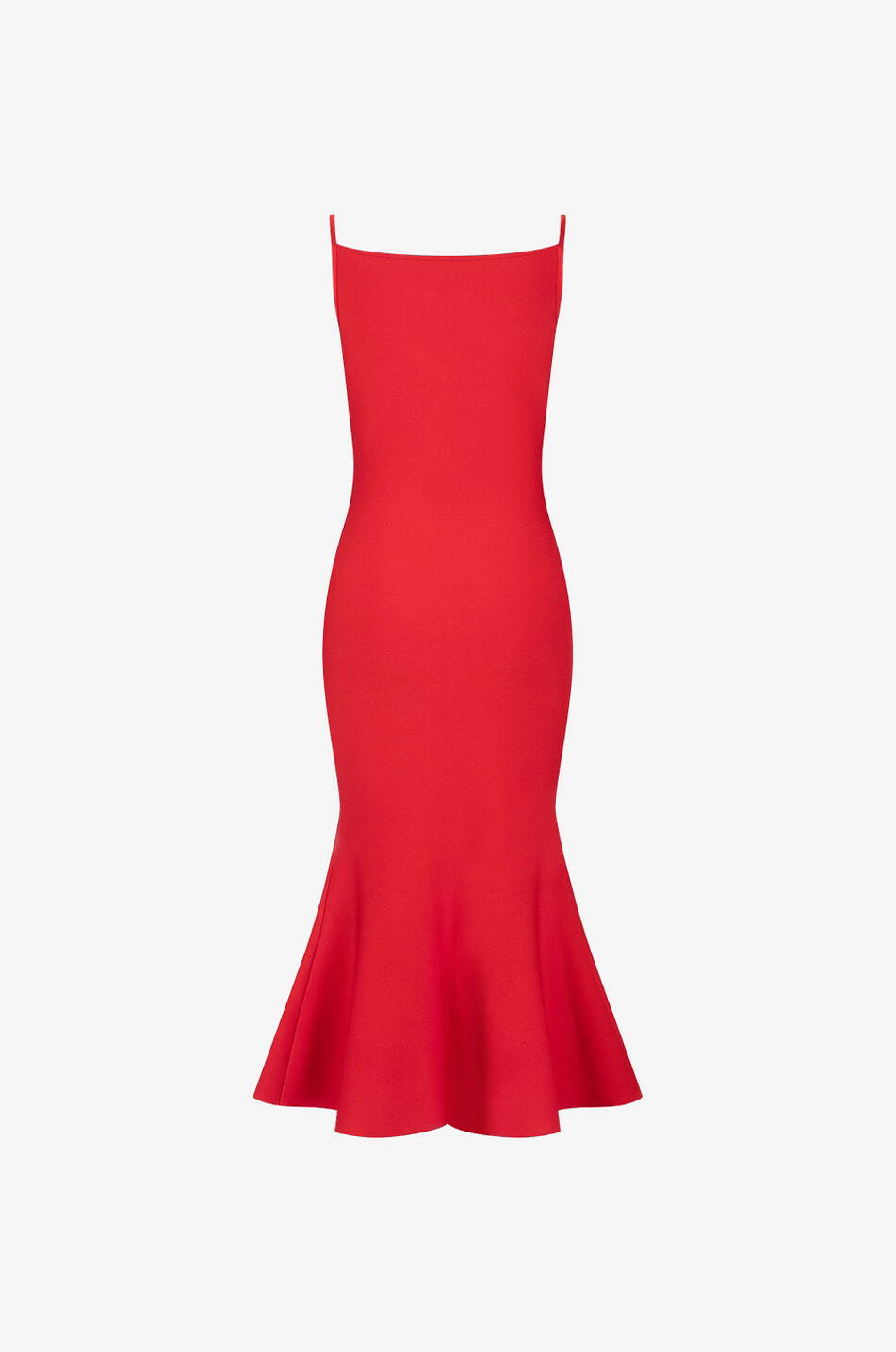 Strick-Trägerkleid mit ausgestelltem Saum