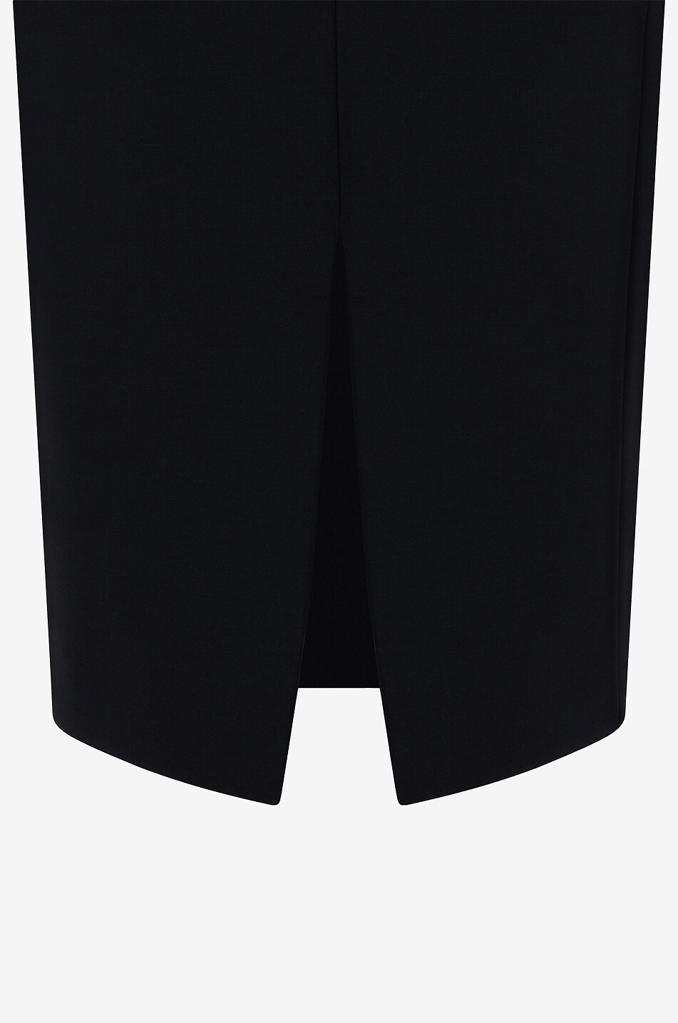 DOLCE & GABBANA Satin-waist-adorned wool blend sheath skirt Women BLACK 3