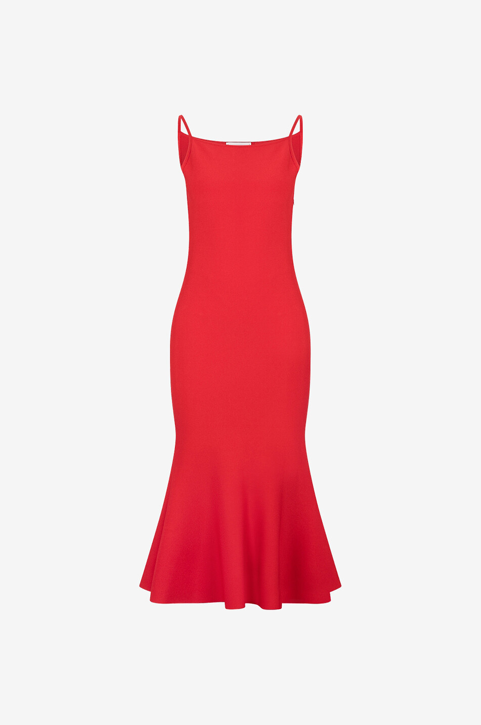 Strick-Trägerkleid mit ausgestelltem Saum