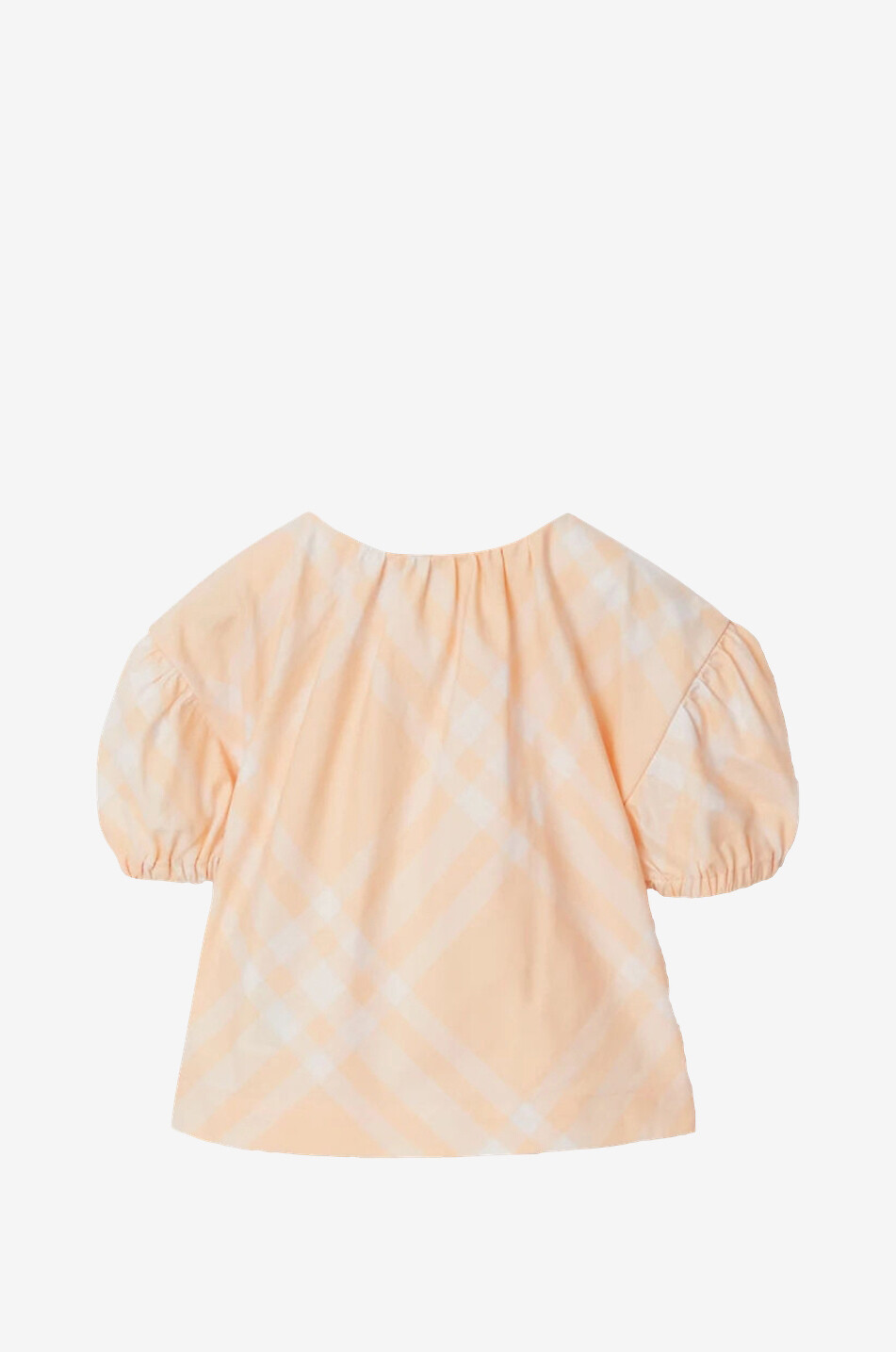 BURBERRY Seasonal Check Pastel Peach baby cotton blouse Baby LIGHT ORANGE 2