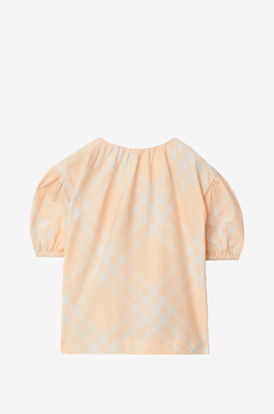 BURBERRY Blouse fille en coton Seasonal Check Pastel Peach Fille ORANGE CLAIR 2