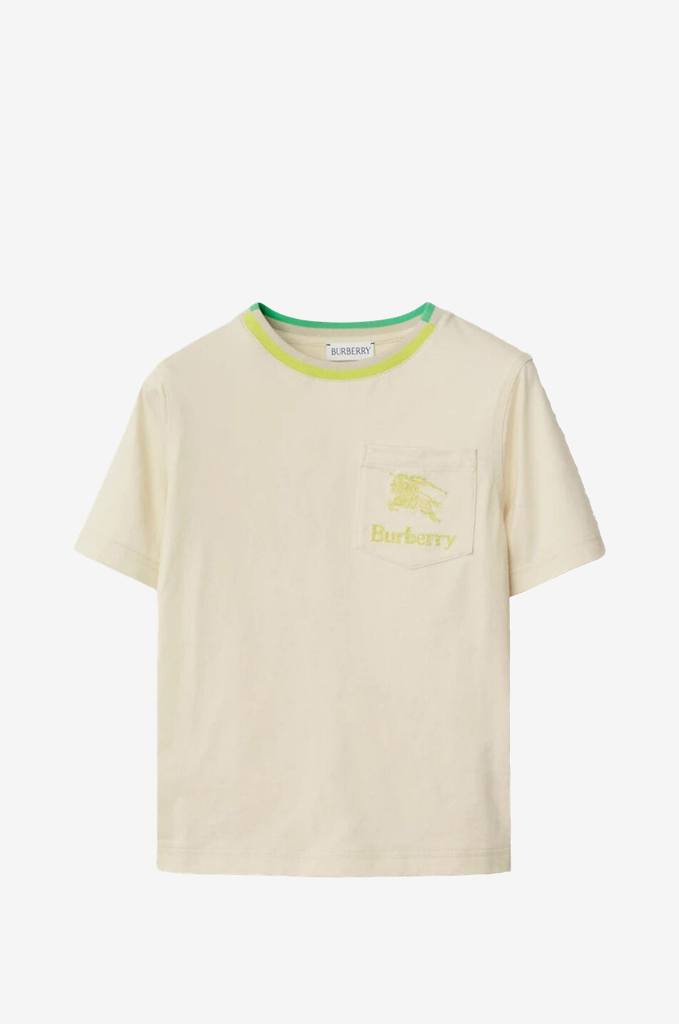 BURBERRY T-shirt garçon à poche poitrine brodée EKD Garçon BLANC 1