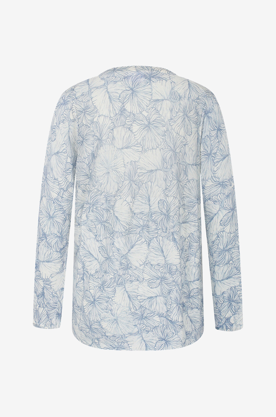 HEMISPHERE Flower printed linen button-down cardigan Women LIGHT BLUE 2