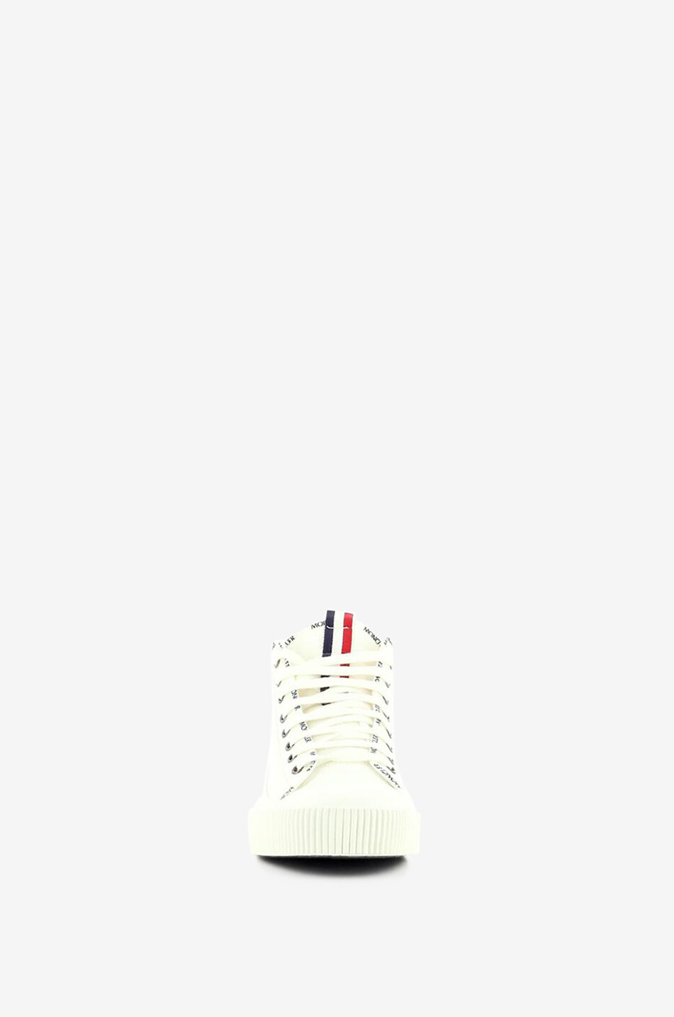 MONCLER Baskets montantes à lacets en toile Lissex Homme BLANC 2