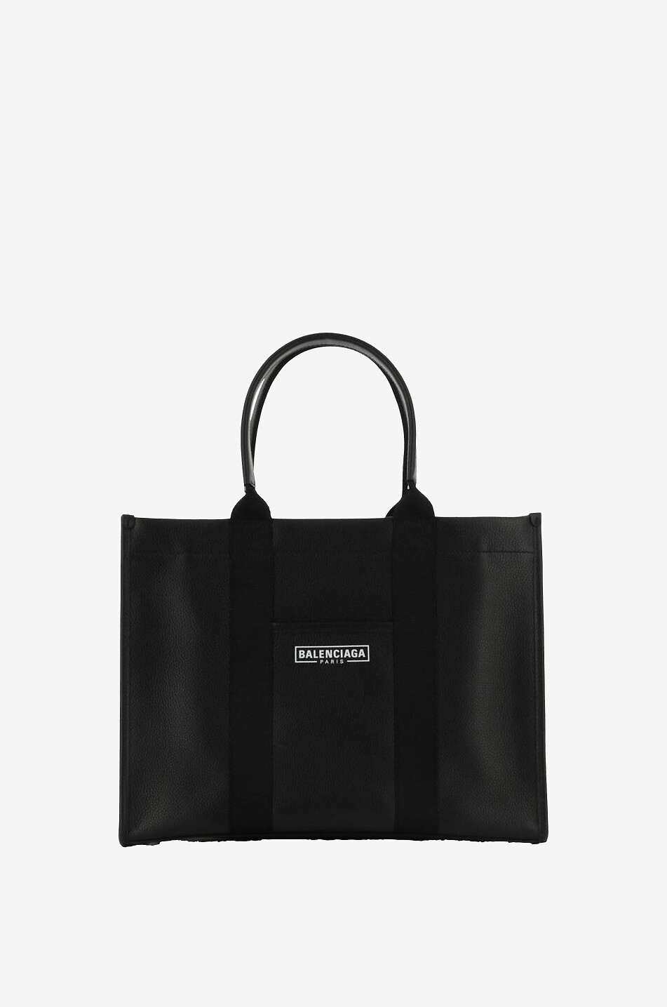 BALENCIAGA Shopper aus genarbtem Leder Hardware Tote Damen SCHWARZ 1