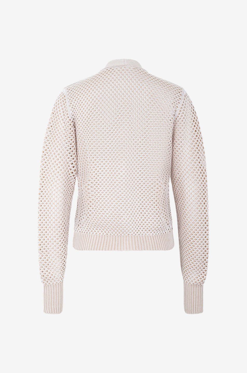 Boxy-Cardigan im Netzstrick