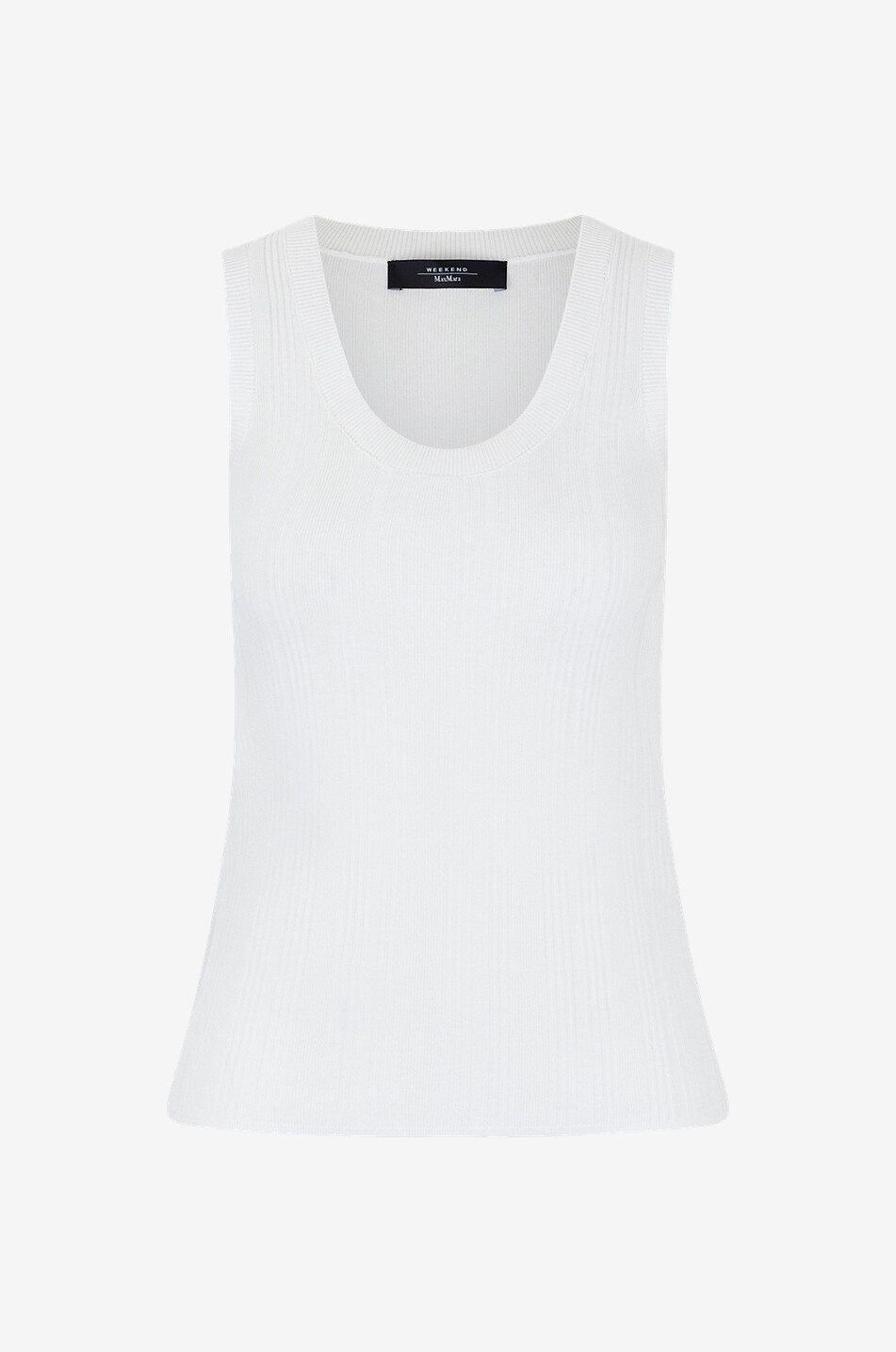 WEEKEND MAX MARA Débardeur en maille côtelée Ceylon Femme BLANC 1