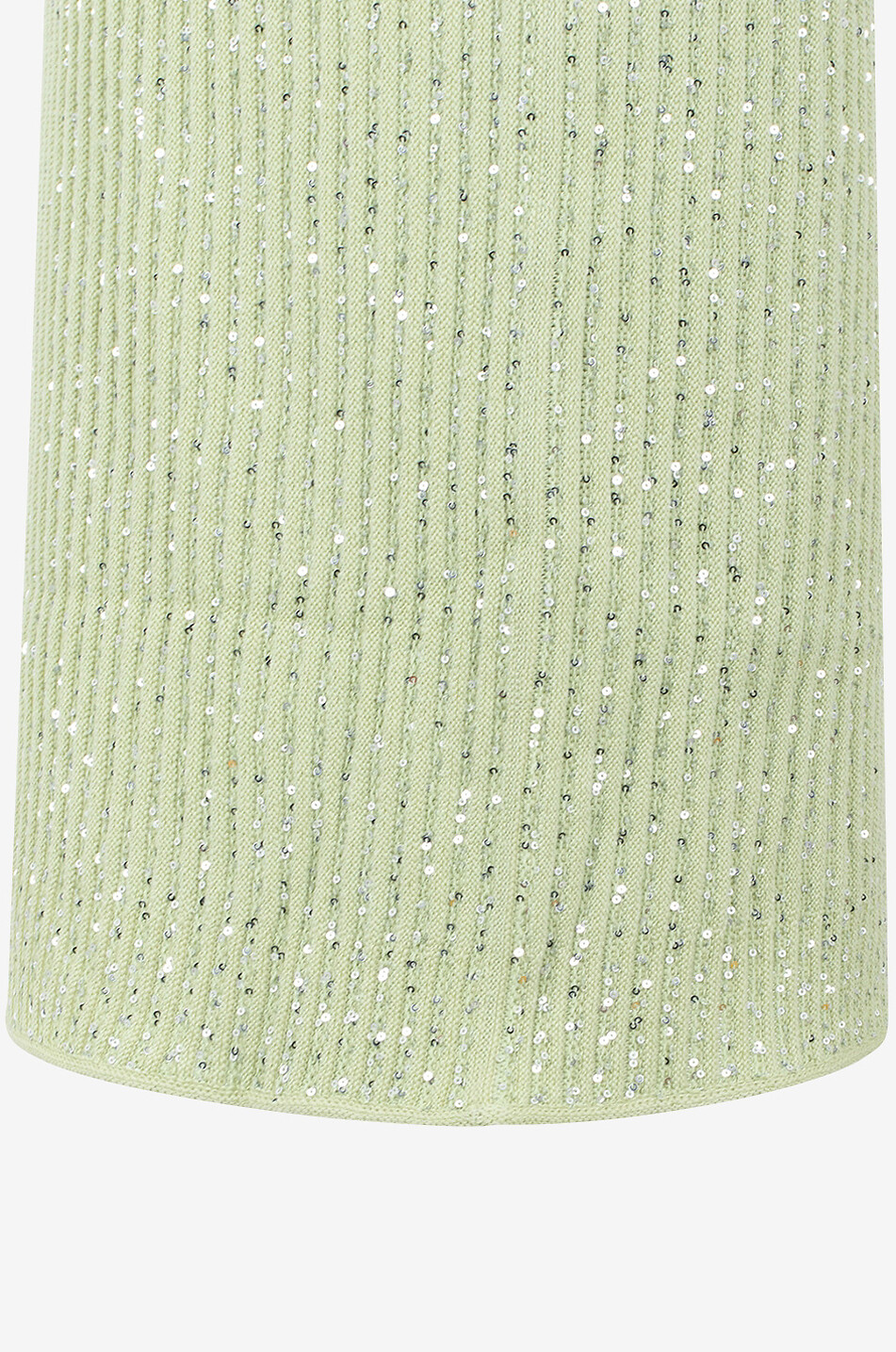 FABIANA FILIPPI Jupe crayon en maille côtelée à sequins Femme VERT MOYEN 3