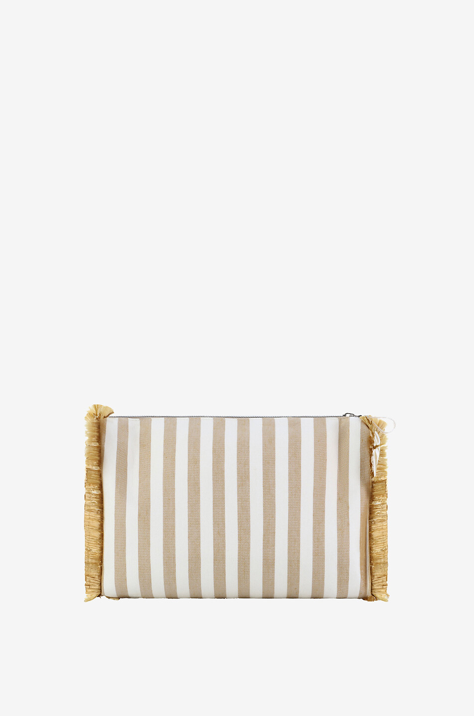 Melissa Beach striped sun-adorned toiletry bag