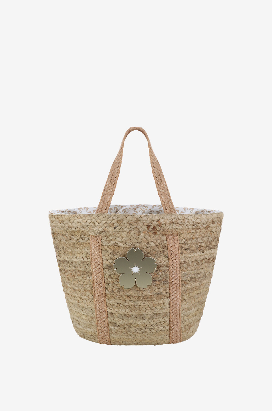 Aloha Beach raffia tote bag with hibiscus flower