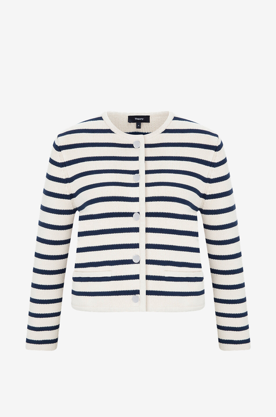 Cardigan rayé en coton