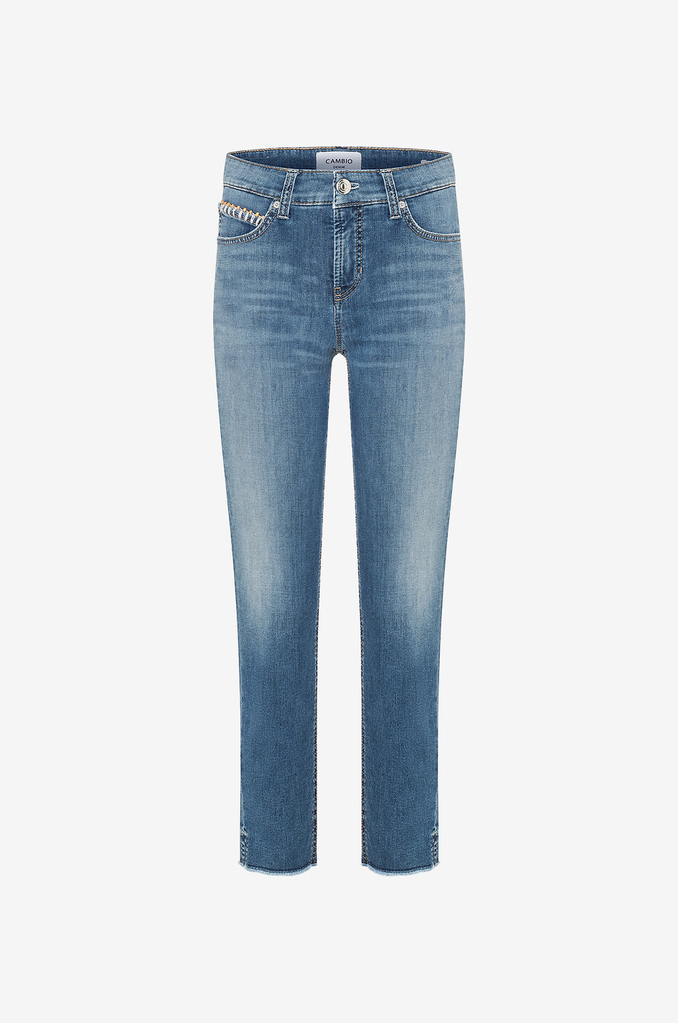 Jean slim délavé effiloché Piper Short