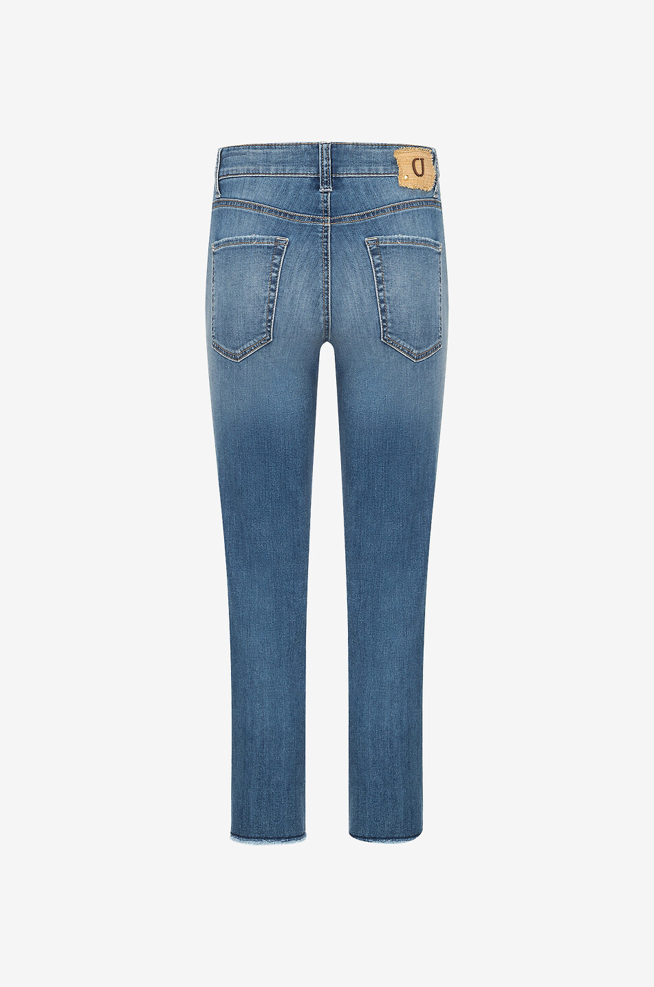 Ausgewaschene ausgefranste Slim-Fit-Jeans Piper Short