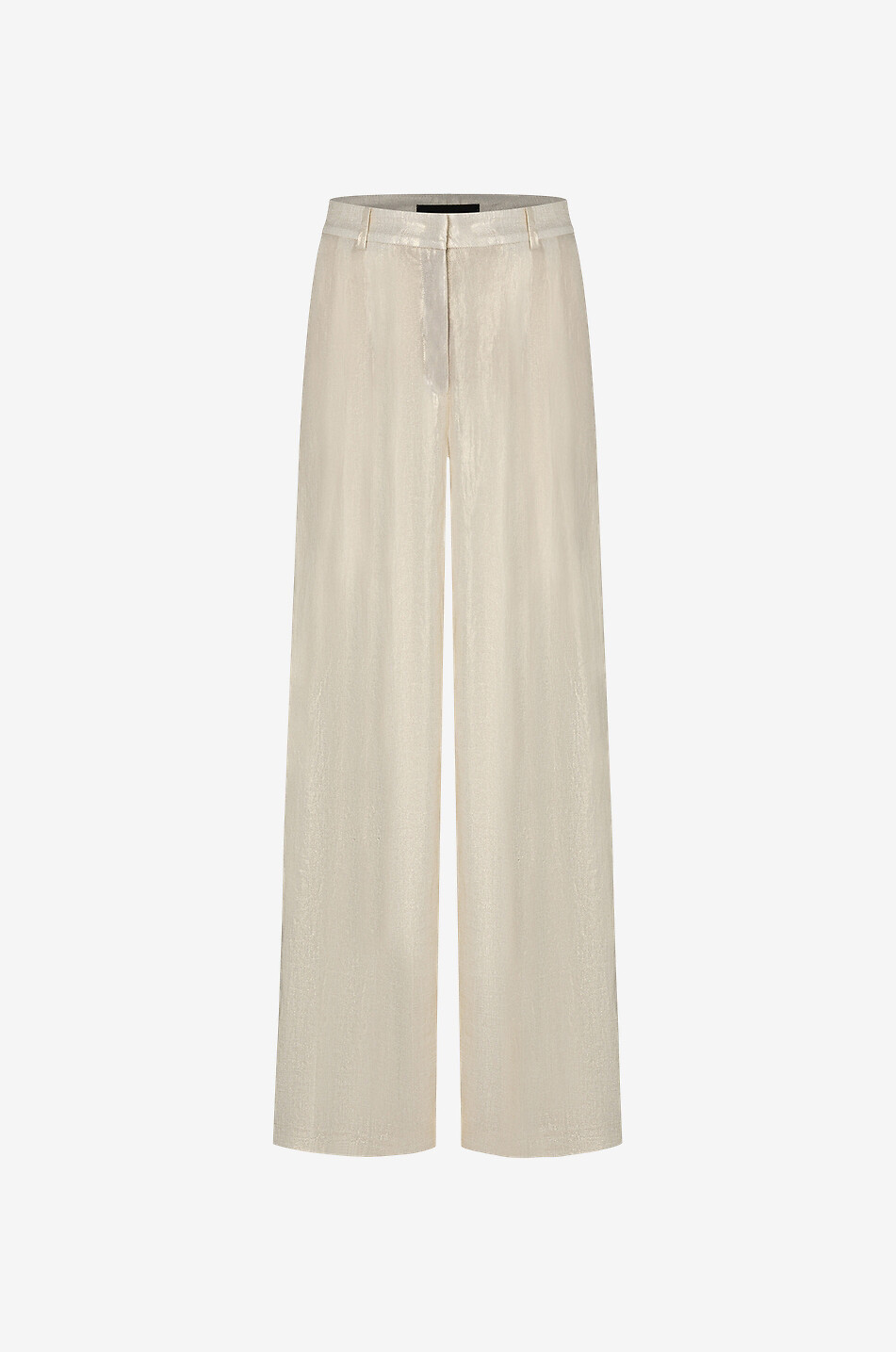 Anny wide-leg lamé linen trousers