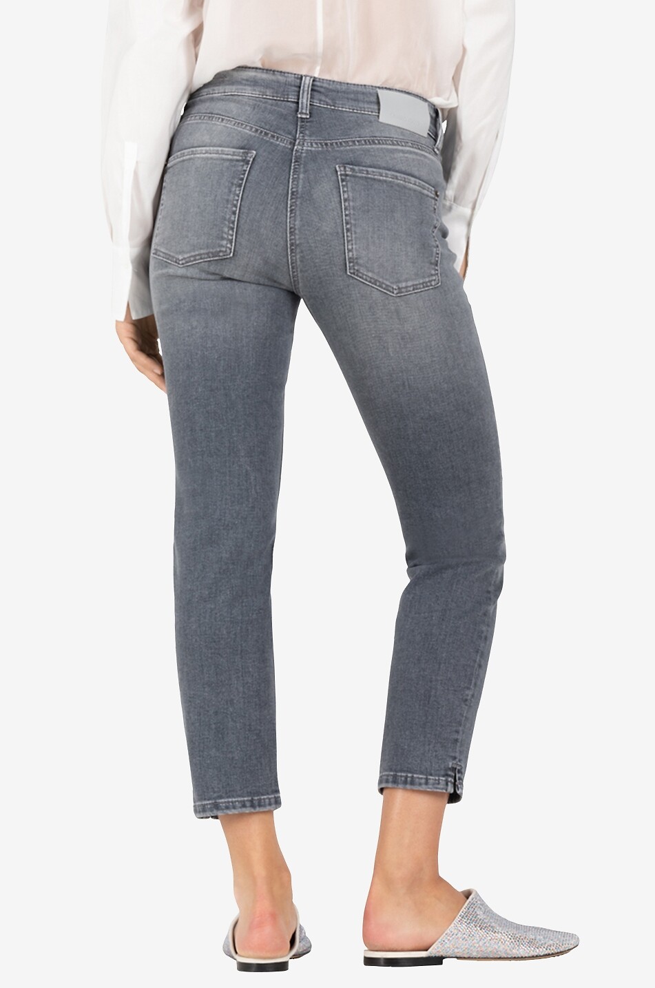 Slim-Fit-Jeans mit Kristallen Piper Short