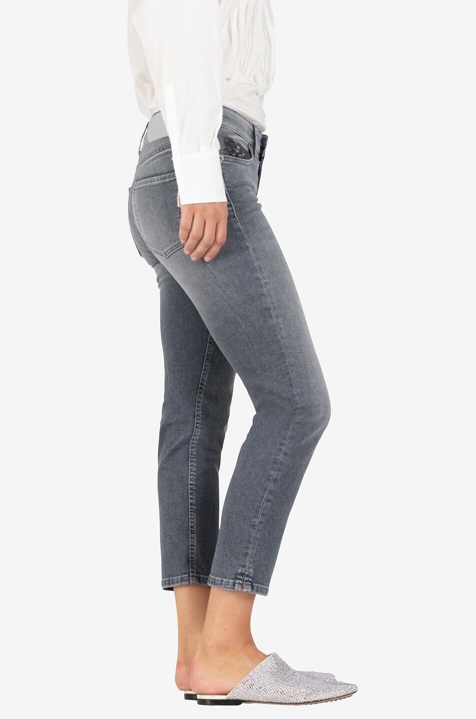 Slim-Fit-Jeans mit Kristallen Piper Short