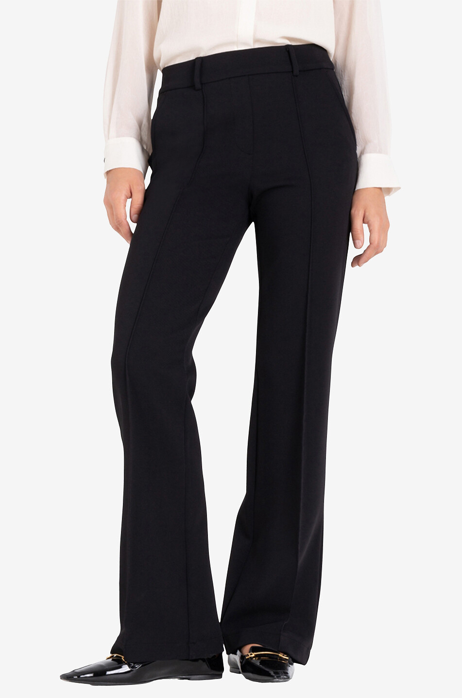 CAMBIO Pantalon évasé en sergé Francis Femme NOIR 3
