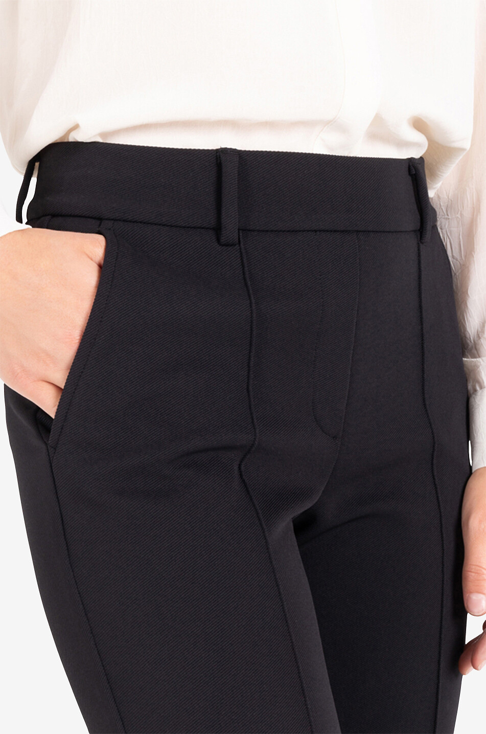 CAMBIO Pantalon évasé en sergé Francis Femme NOIR 7