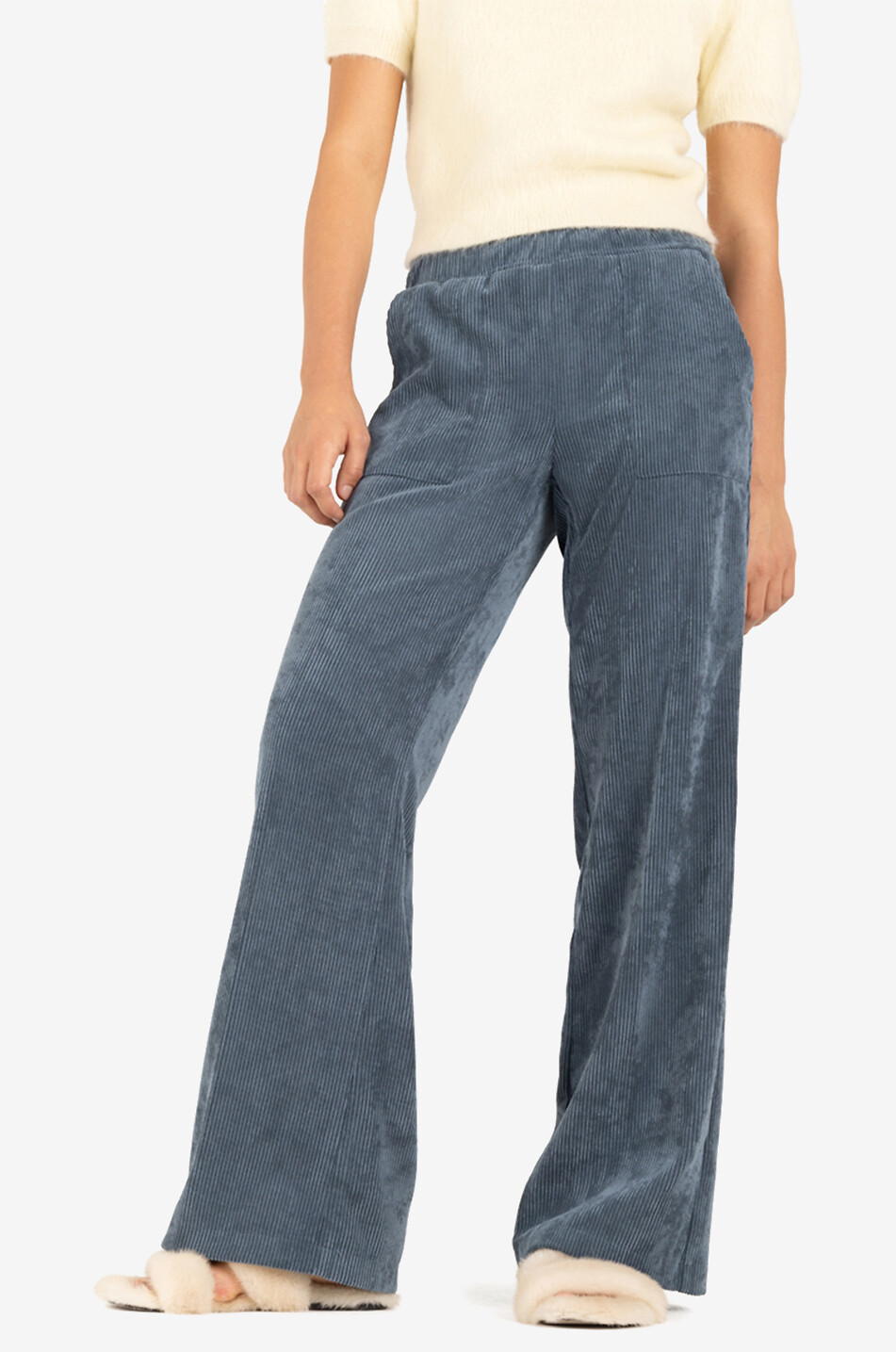 CAMBIO Hose mit weitem Bein aus Cord Ava Damen MITTELBLAU 3