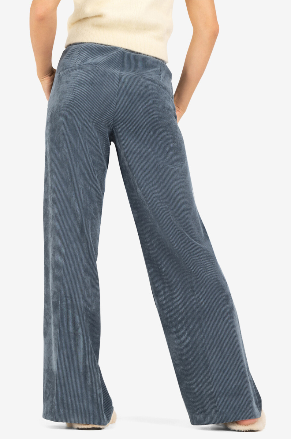 CAMBIO Hose mit weitem Bein aus Cord Ava Damen MITTELBLAU 4