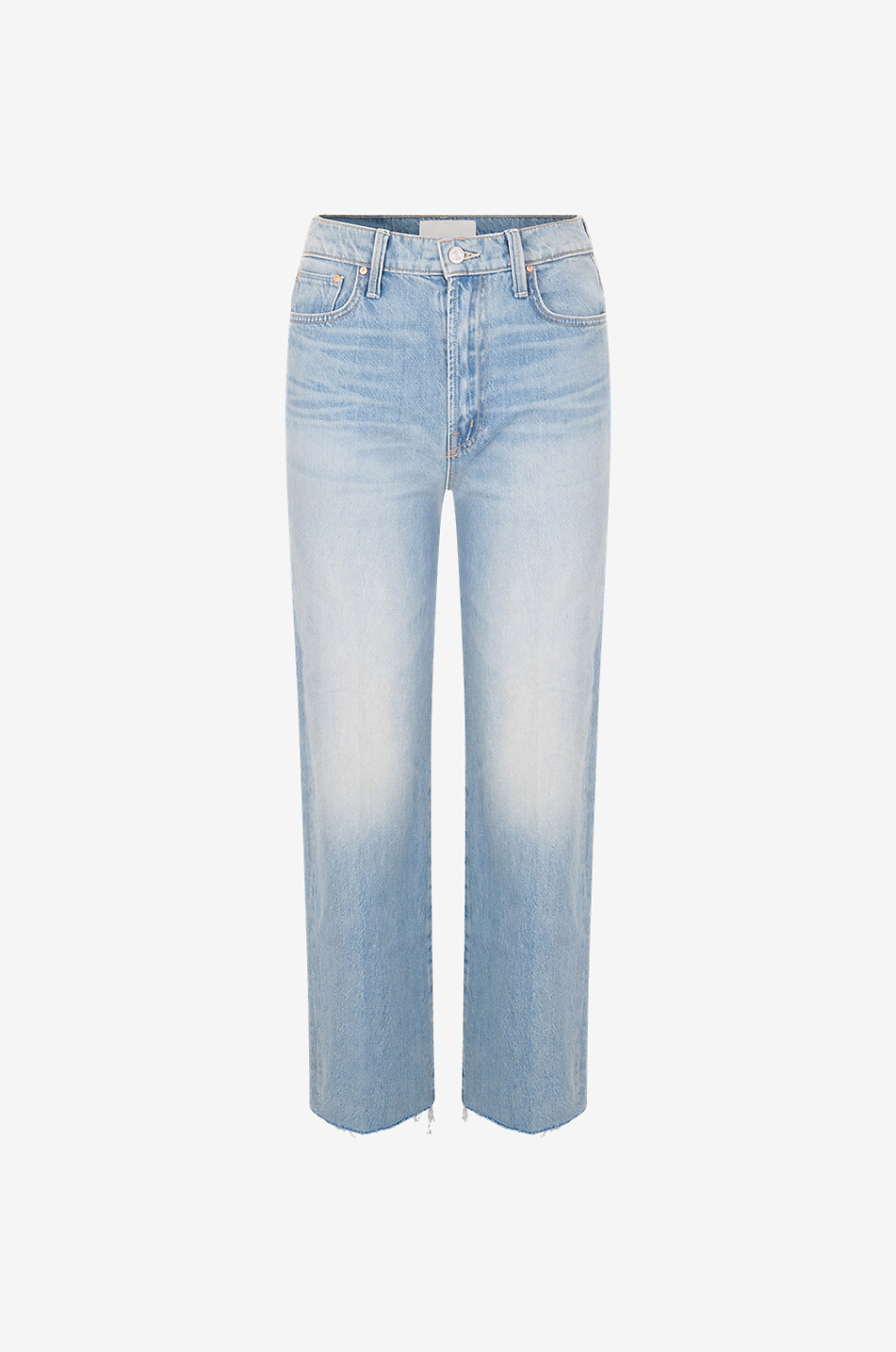 Jeans mit geradem Bein aus Baumwolle The Rambler Zip Ankle Fray