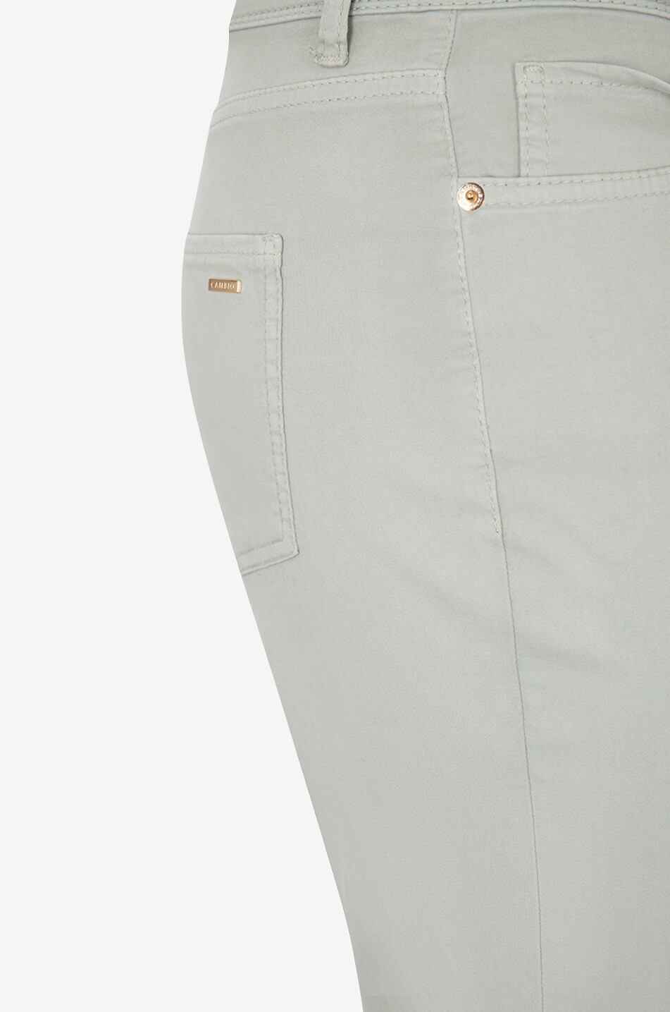 CAMBIO Slim-Fit-Jeans aus samtigem Denim Piper Damen HELLGRÜN 3