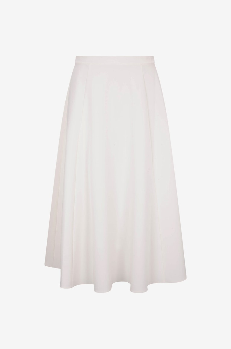 THEORY Ausgestellter Midi-Rock Damen WEISS 1