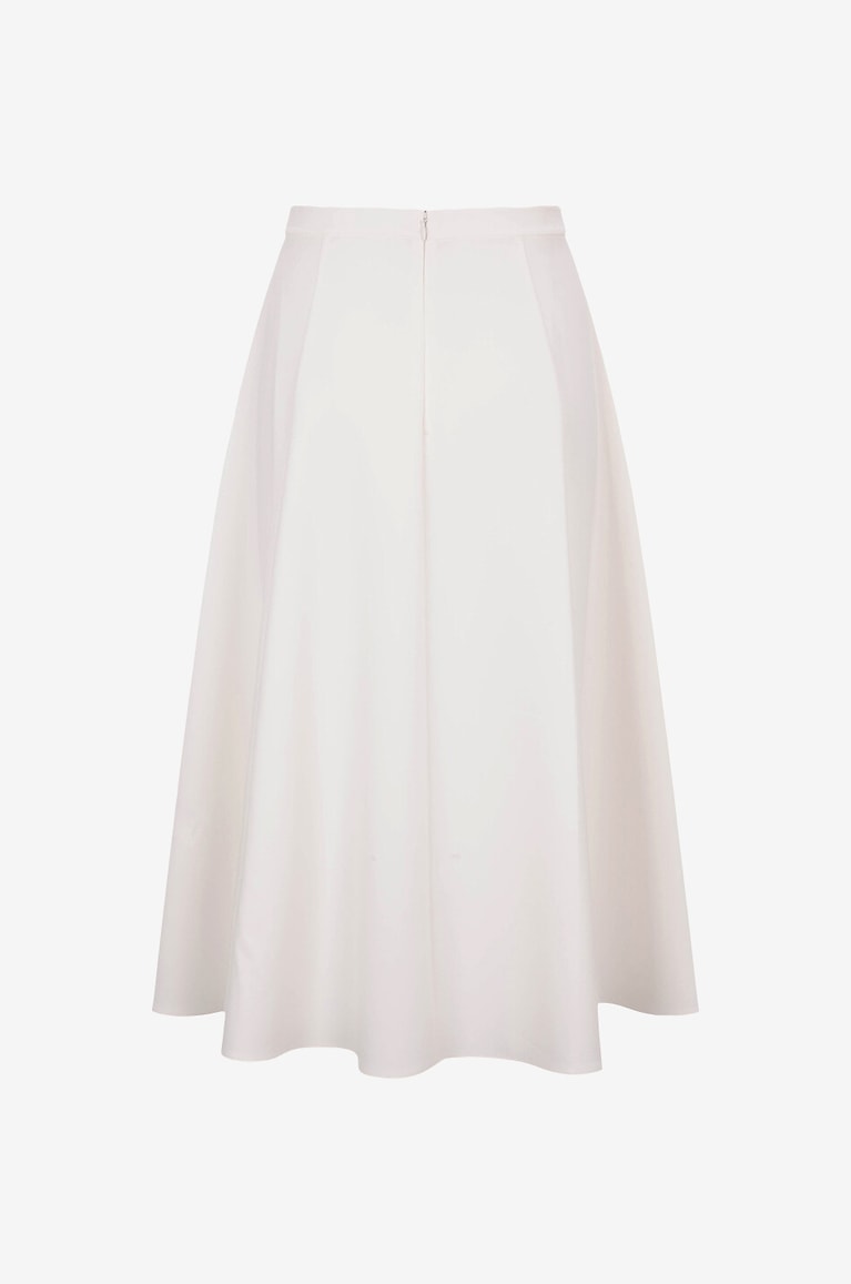 THEORY Ausgestellter Midi-Rock Damen WEISS 2