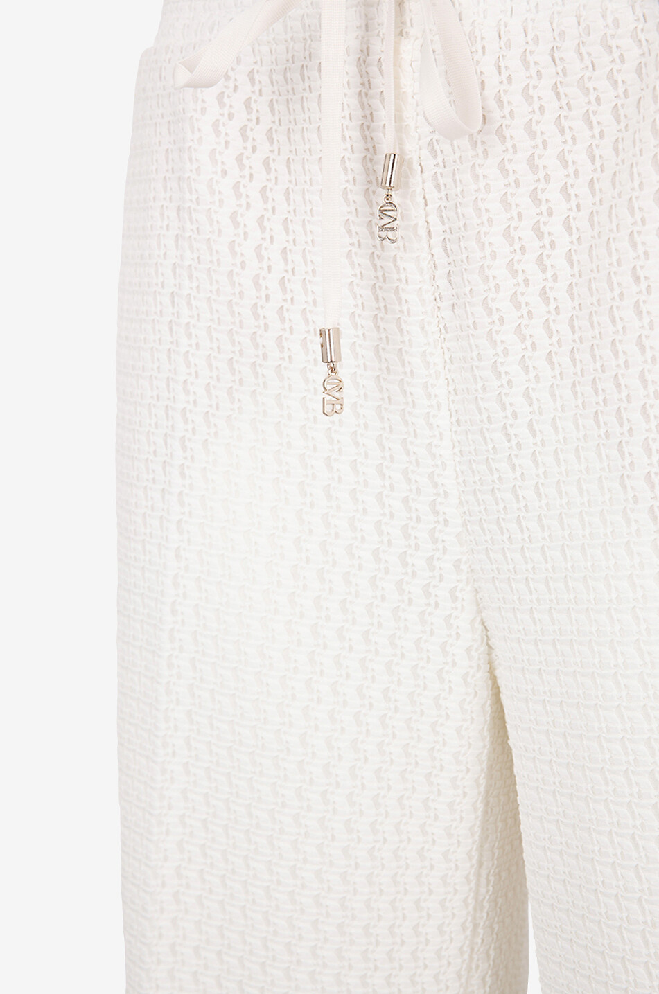 Pantalon large en jersey ajouré Avril