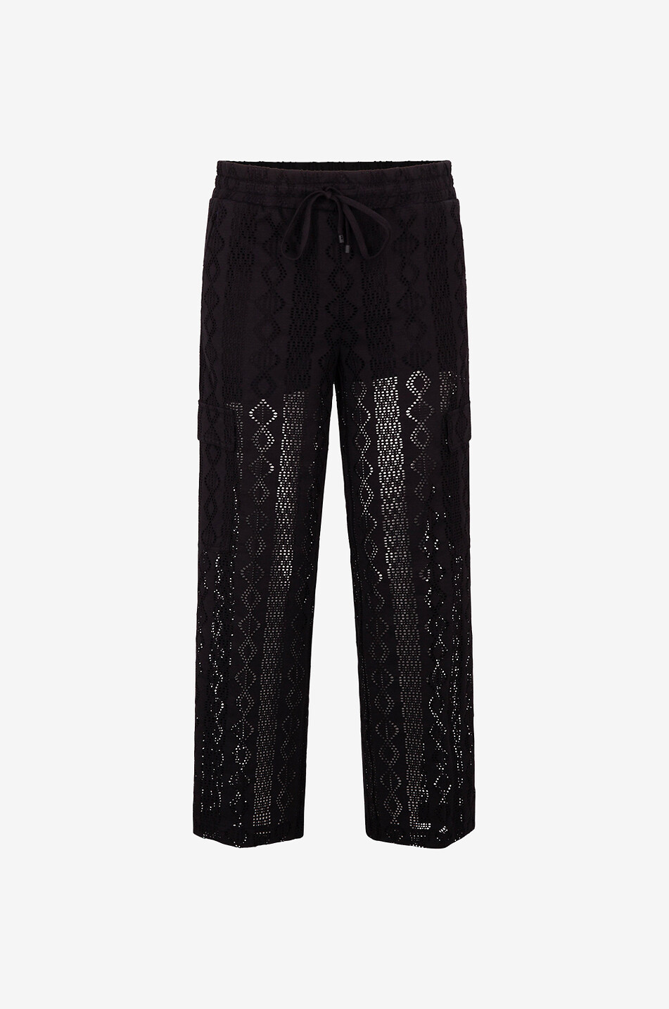 Verkürzte Häkelspitze-Hose Clara Cargo