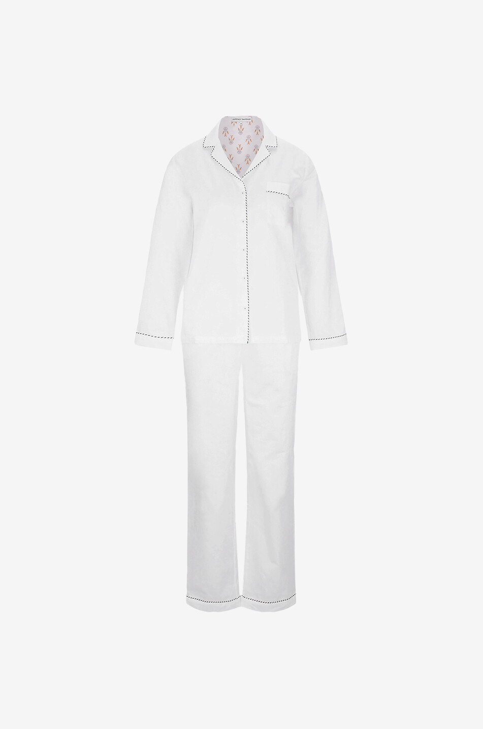 Pyjama long en coton Essentiel Uni