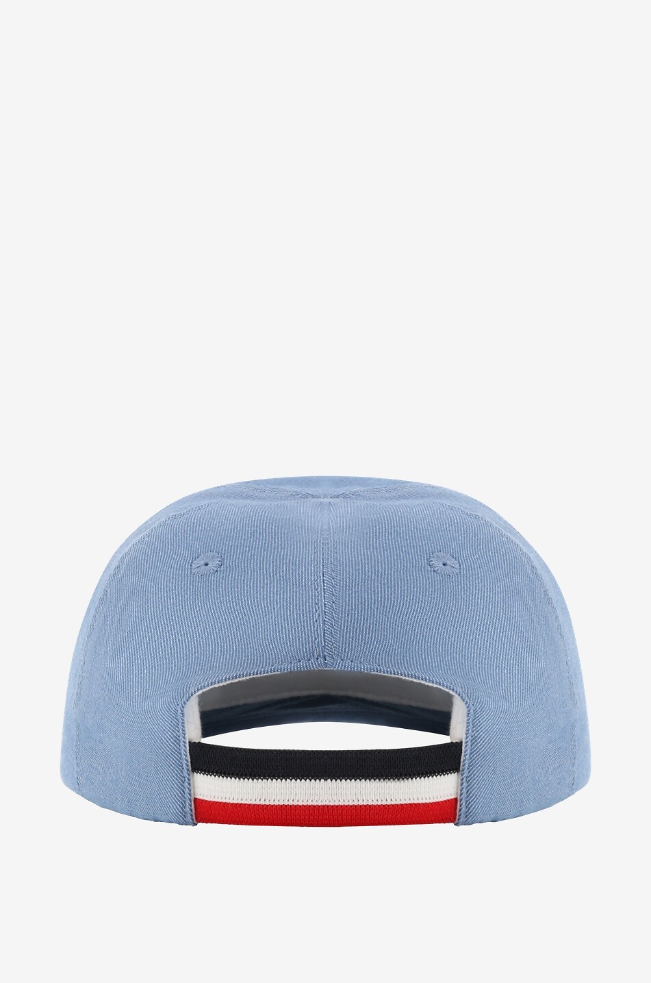 MONCLER Casquette bébé en chambray patch coq Bébé BLEU CLAIR 2