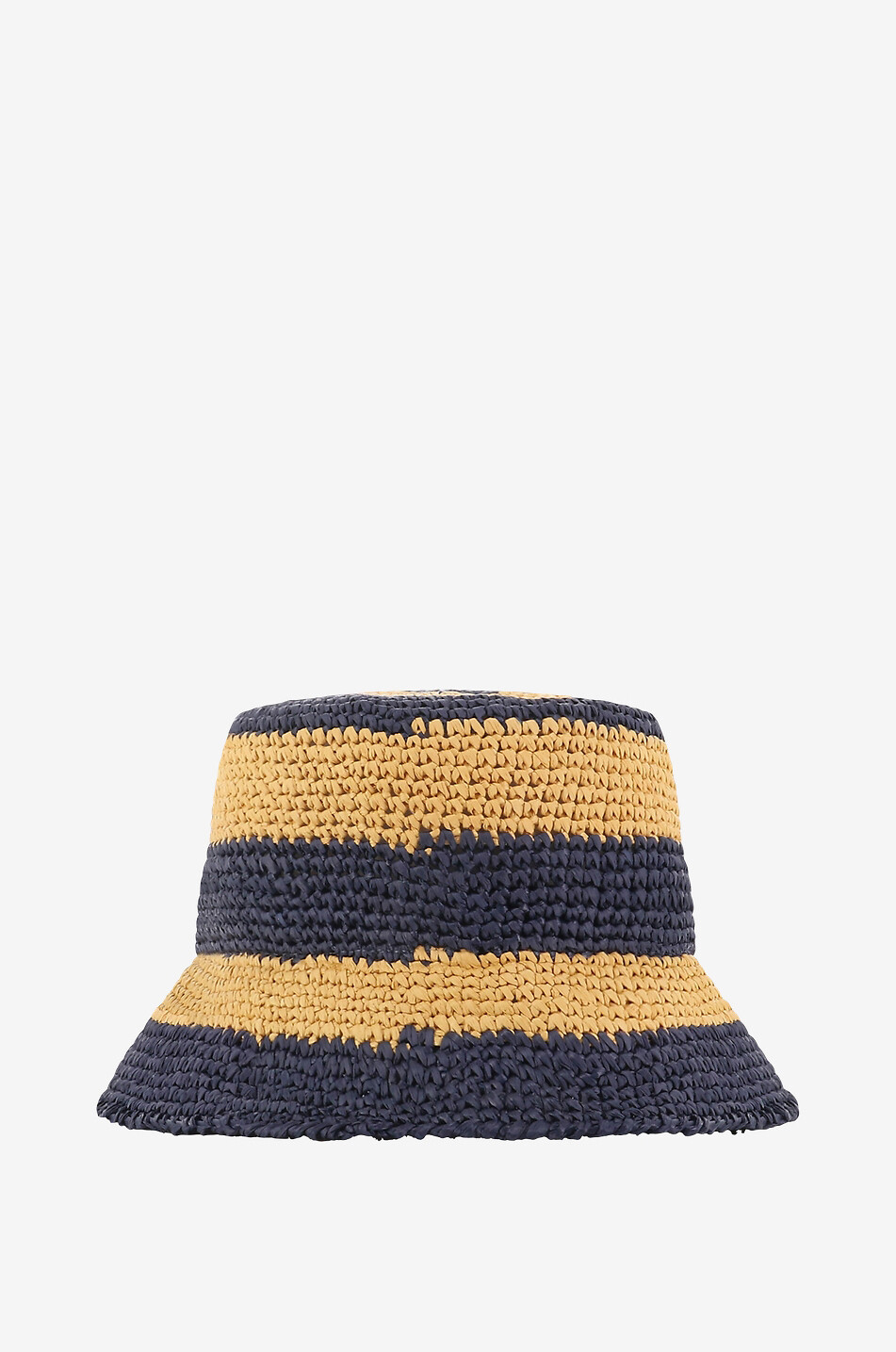 Bob rayé crocheté en raphia