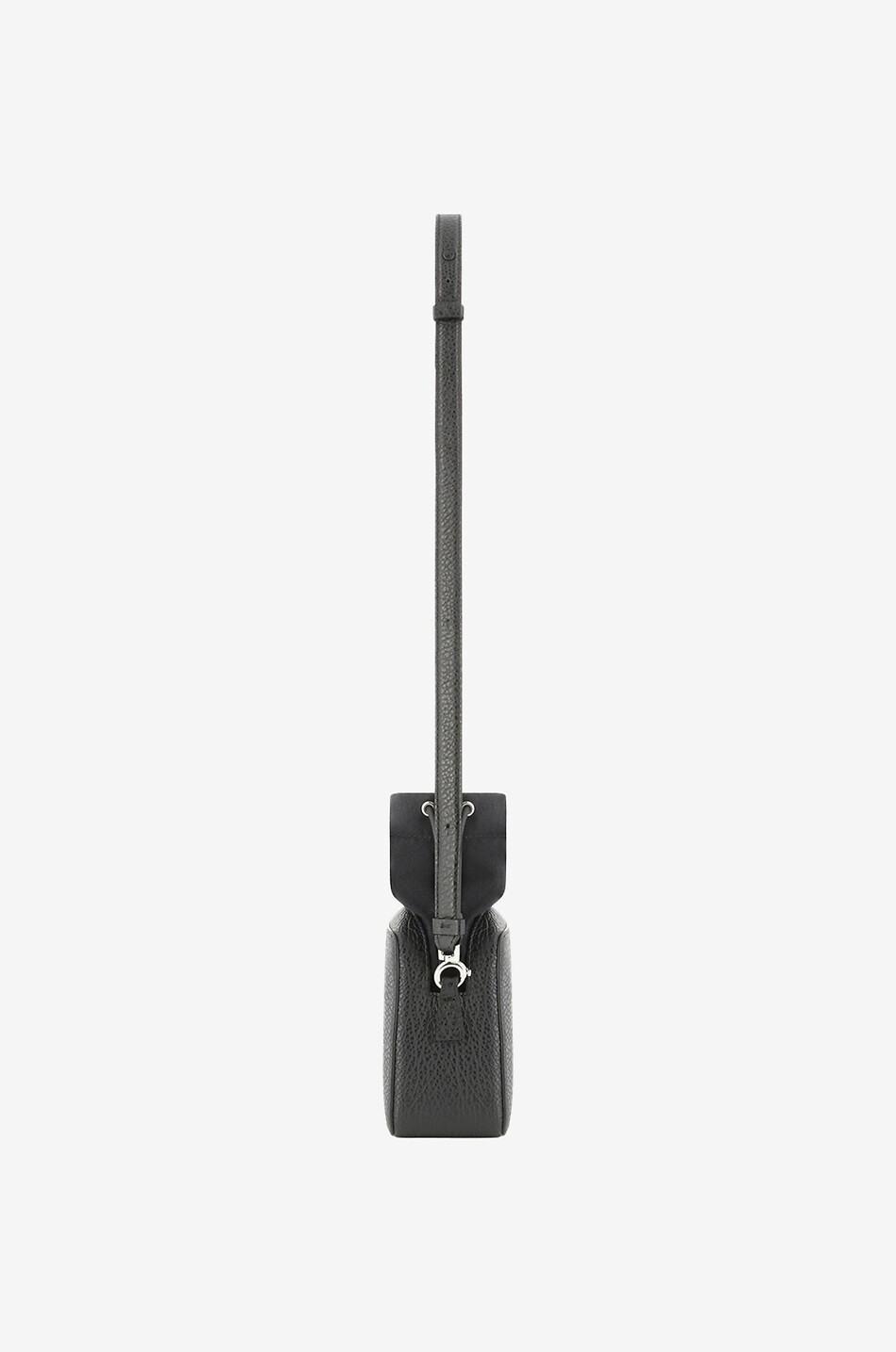 Numeric Logo small canvas and grained leather cross-body bag