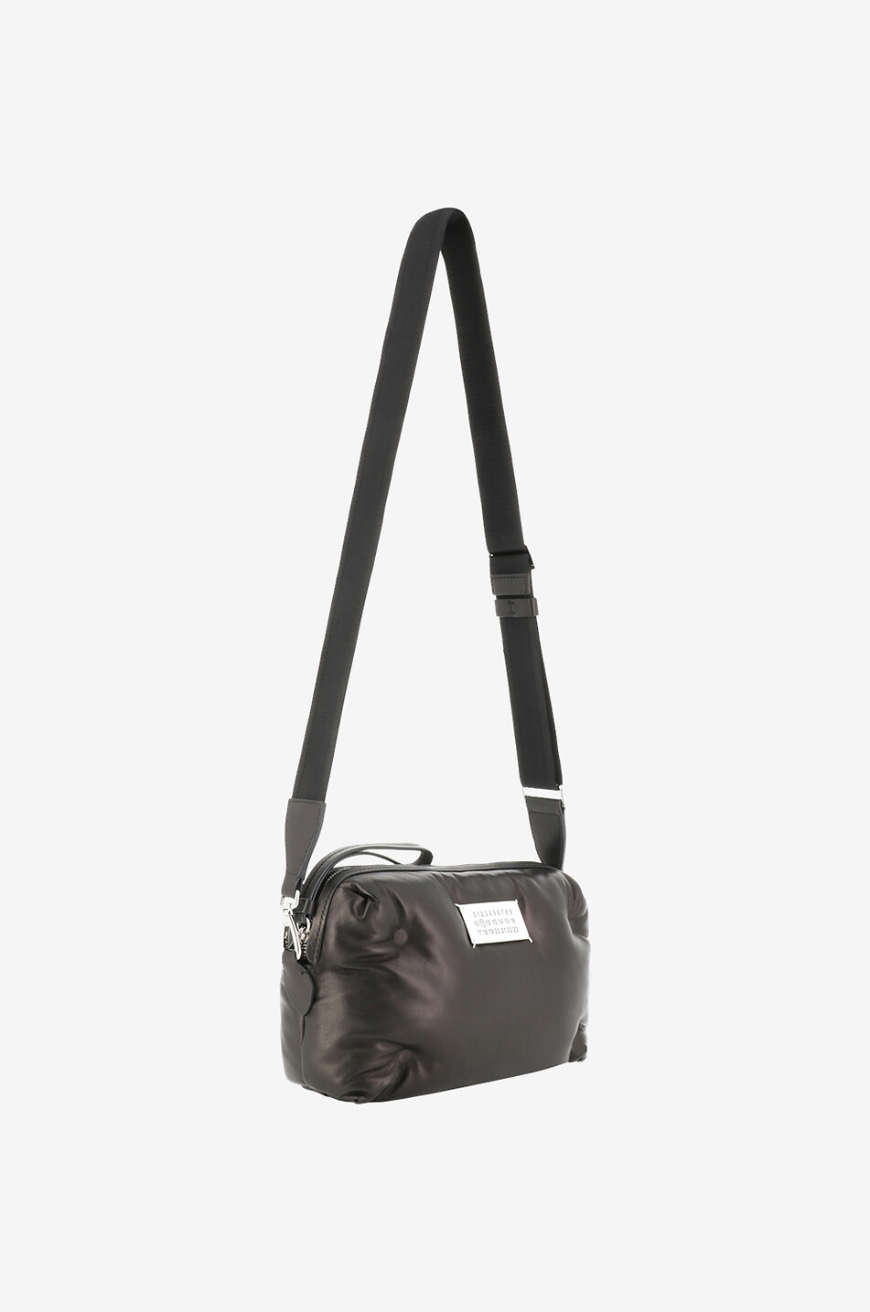 Caméra Glam Slam upholstered nappa leathr messenger bag