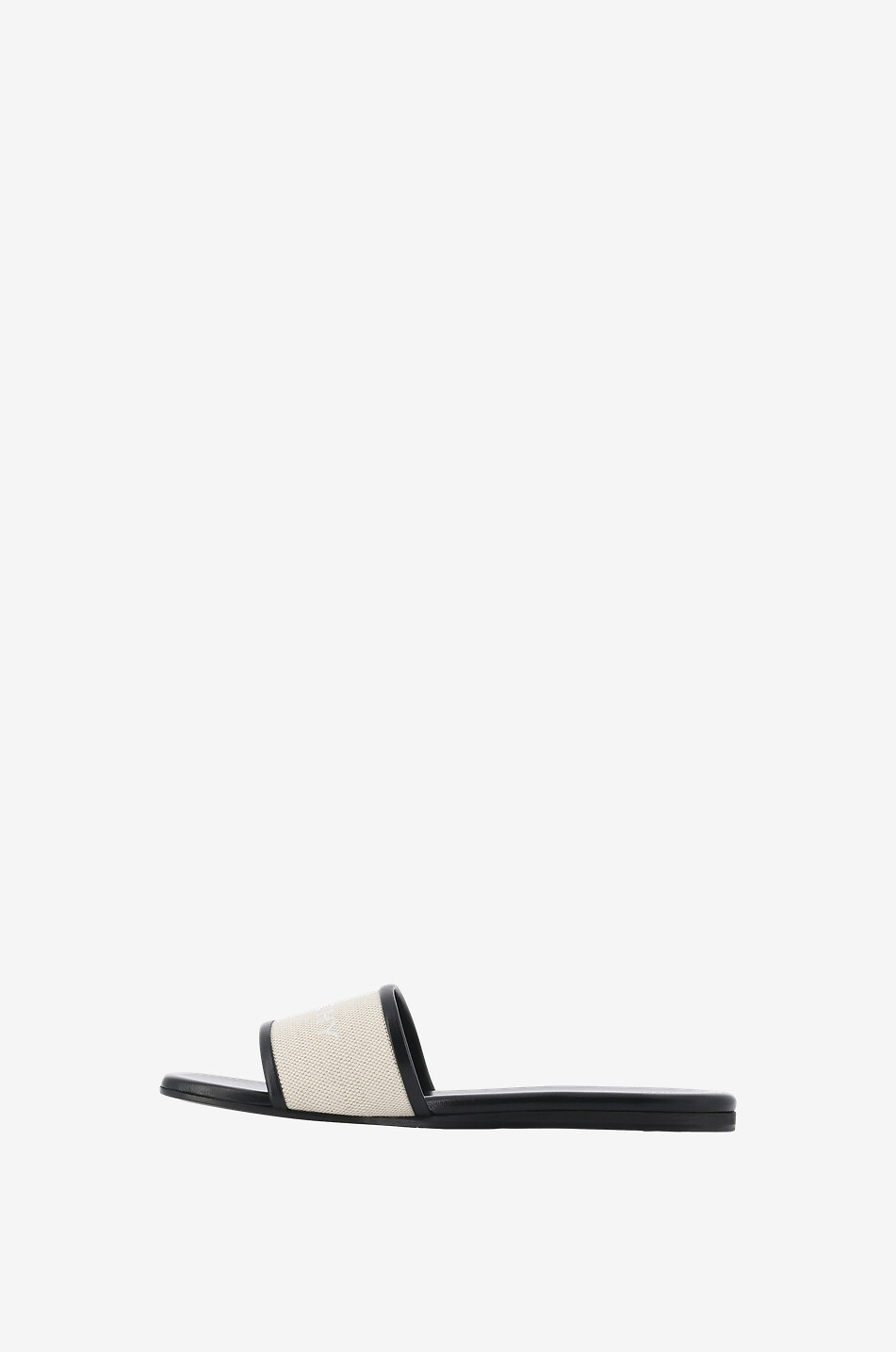 GIVENCHY Mules plates en toile et cuir 4G Femme BEIGE 3