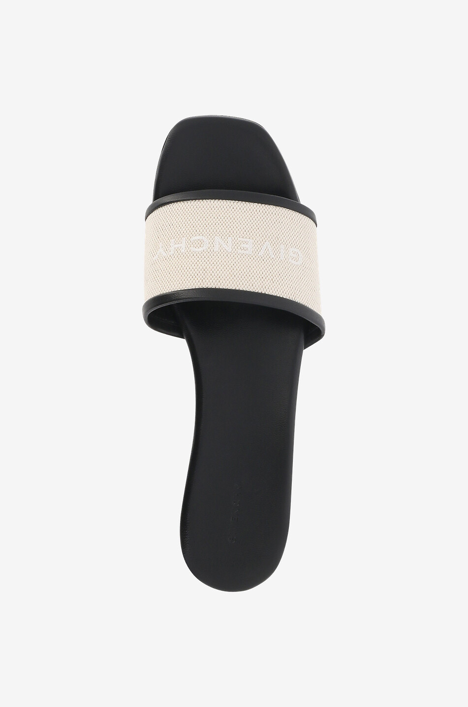 GIVENCHY Mules plates en toile et cuir 4G Femme BEIGE 5