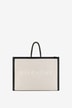 G-Tote Medium canvas and leather tote bag