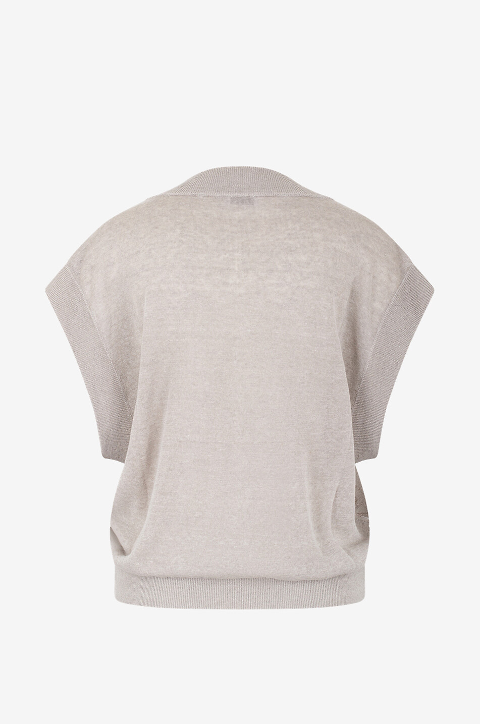 BRUNELLO CUCINELLI Dazzling Flowers short-sleeved oversize linen jumper Women BEIGE 2