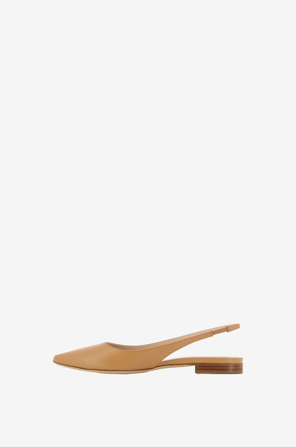 RODO Ballerines en cuir de veau à bride arrière Femme CAMEL 3