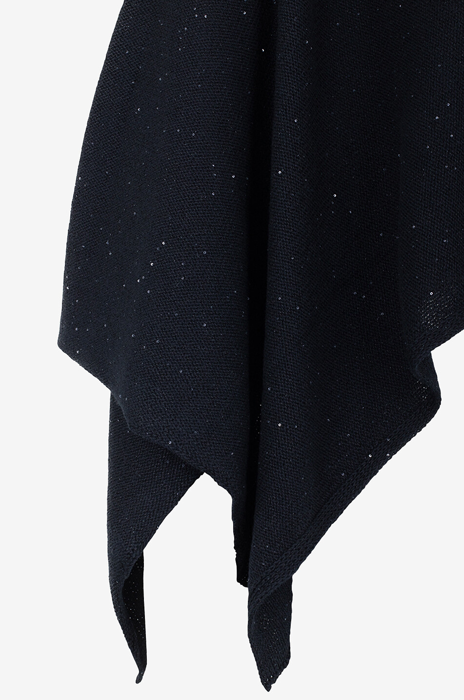 FABIANA FILIPPI Cape point mousse en coton mélangé et sequins Femme NOIR 3