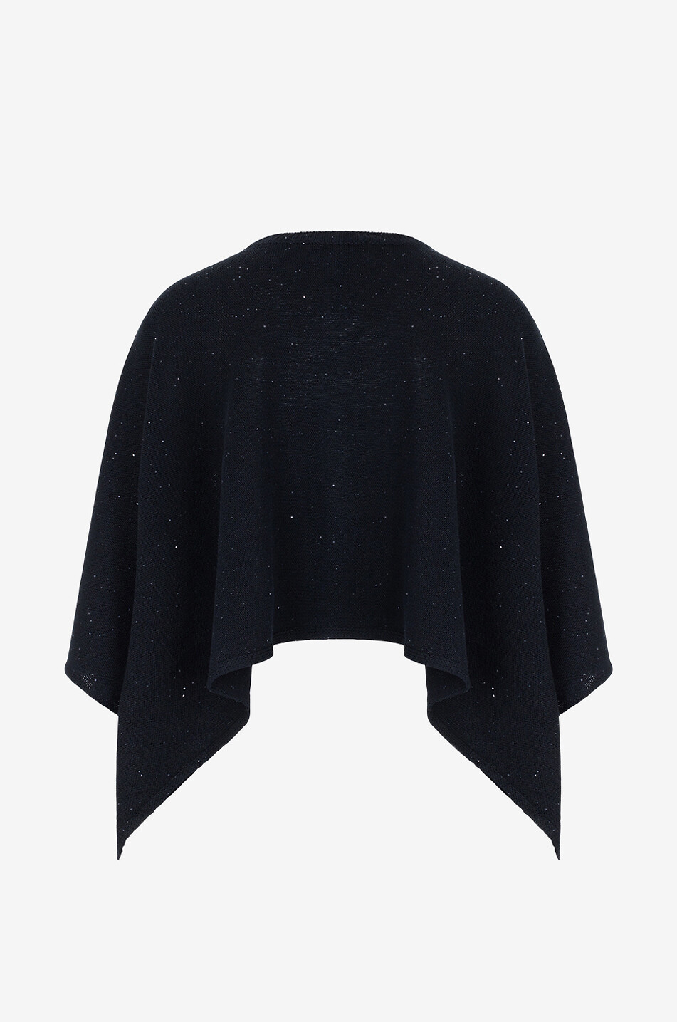 FABIANA FILIPPI Cape point mousse en coton mélangé et sequins Femme NOIR 2