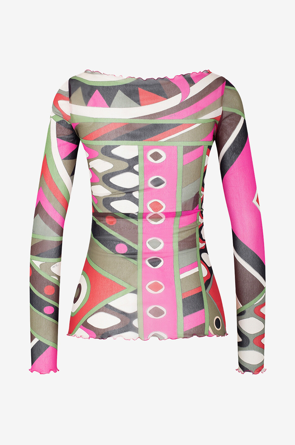 PUCCI Top à manches longues en tulle Vivara Femme MULTICOLORE 2