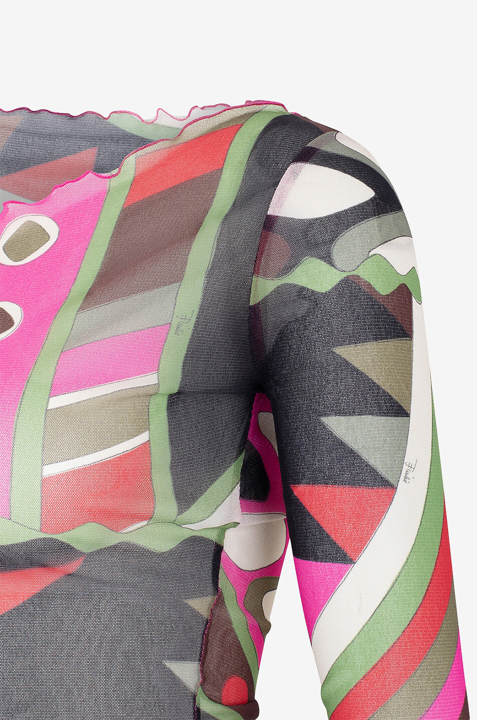 PUCCI Top à manches longues en tulle Vivara Femme MULTICOLORE 3