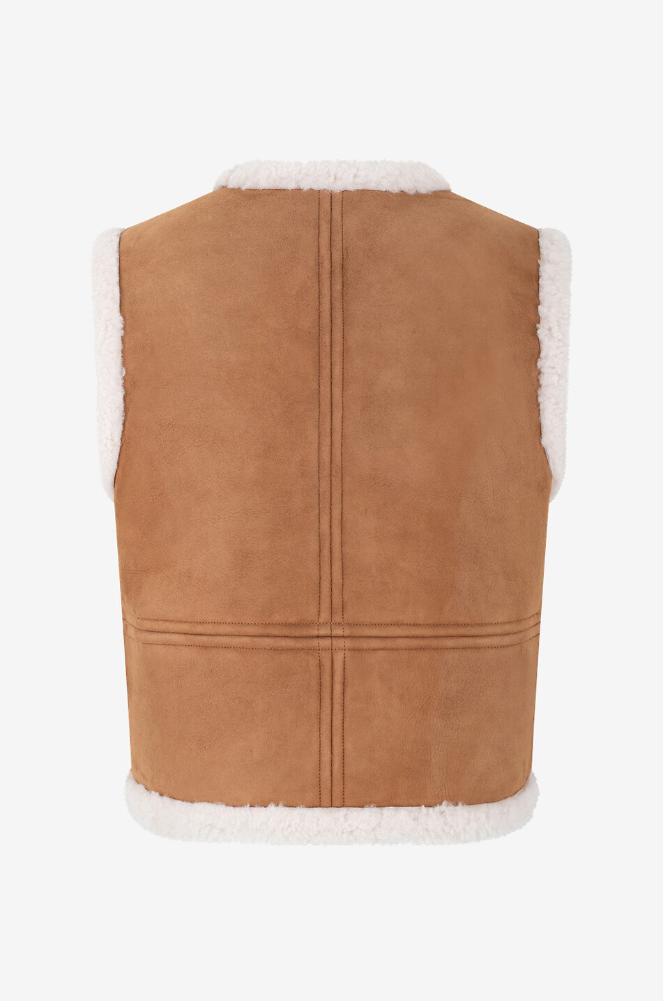 SOEUR Boxy-Weste aus Shearling Pyrenees Damen HELLBRAUN 2