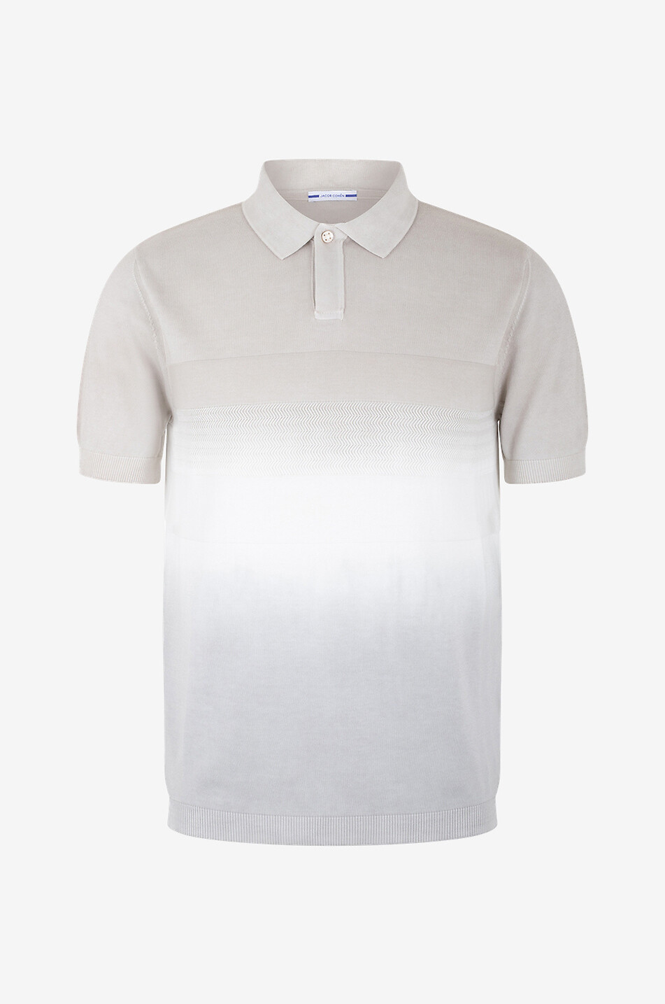 JACOB COHEN Colour gradient knit polo shirt Men BROWN 1