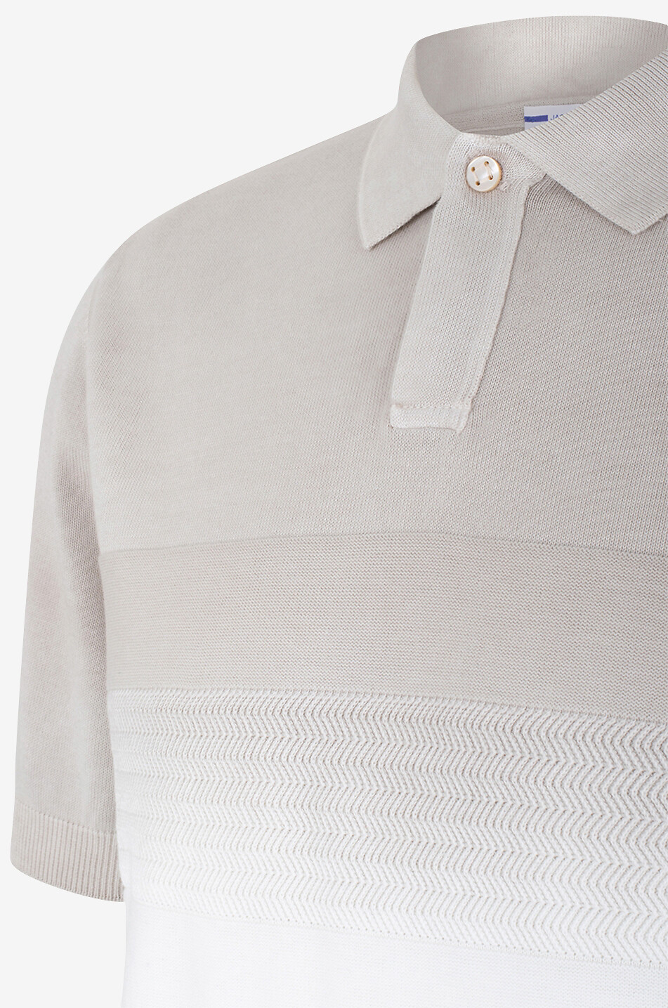 JACOB COHEN Colour gradient knit polo shirt Men BROWN 3