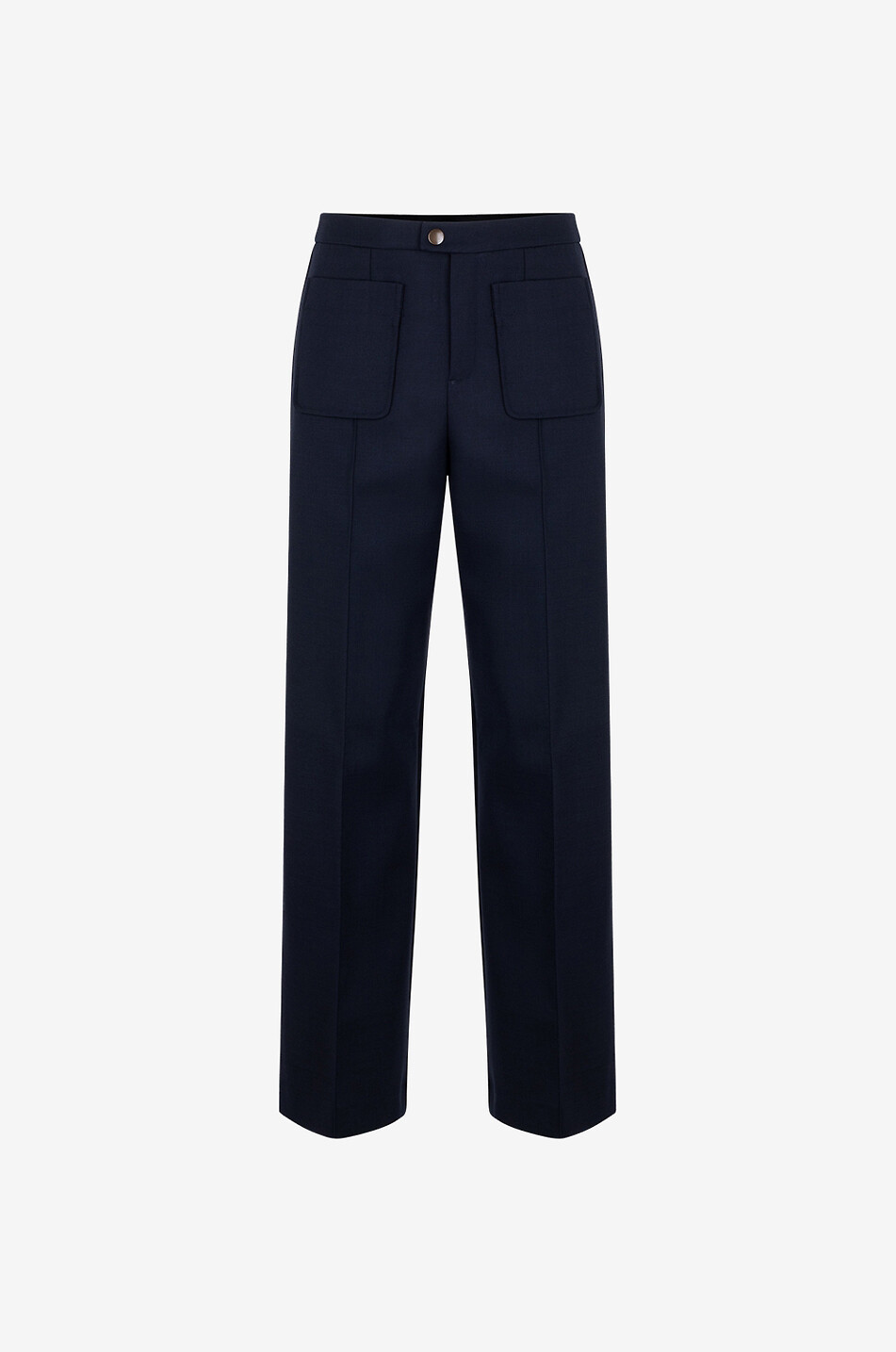 Verkürzte ausgestellte Hose aus Wollmix Harry