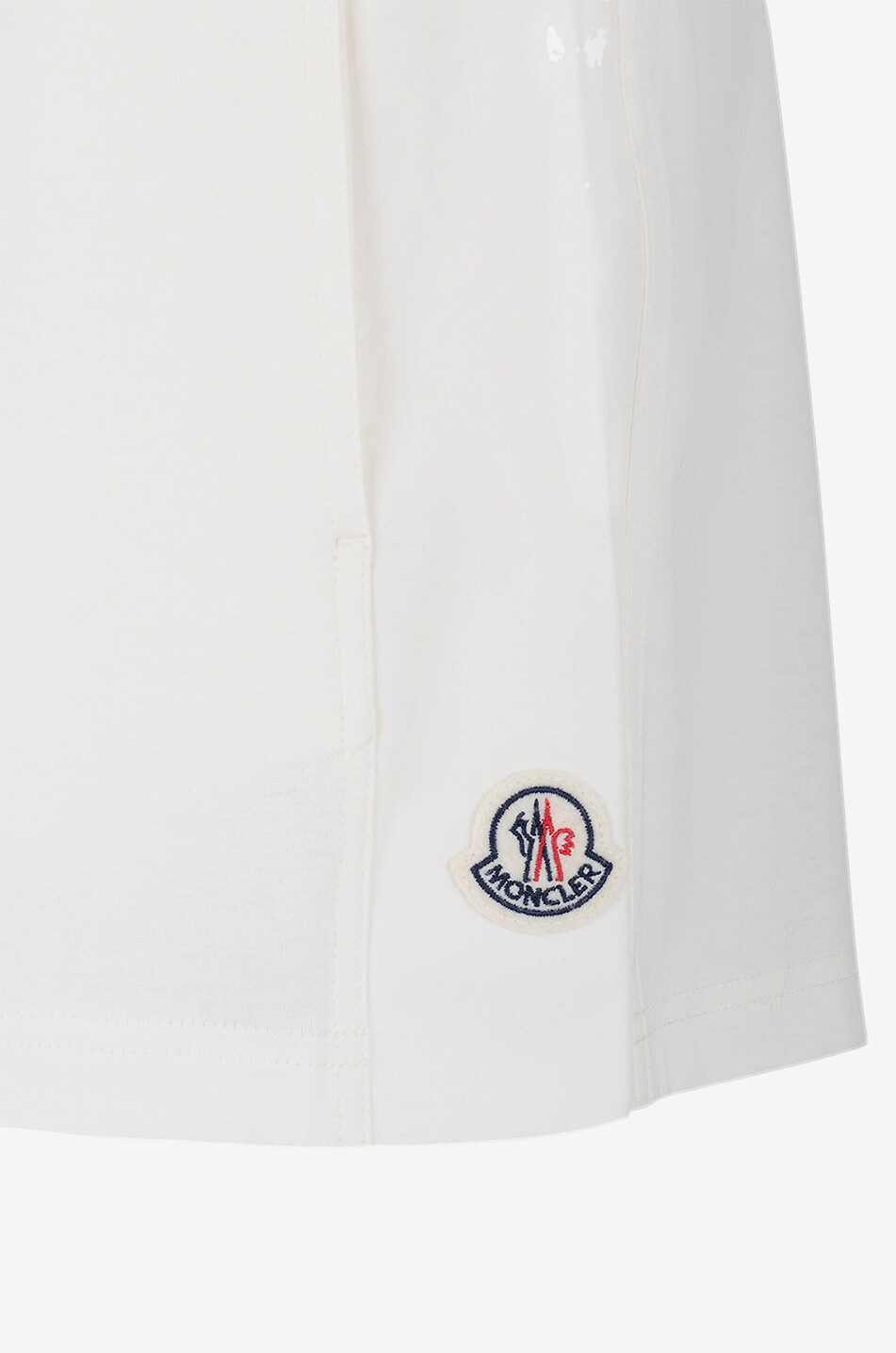 MONCLER Short en jersey et popeline de coton patch coq Femme BLANC 3