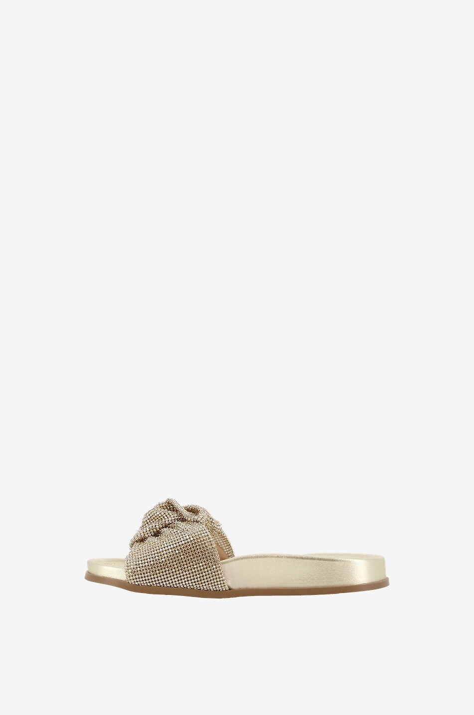RODO Sandales plates en tissu et cristaux Femme DORE 3
